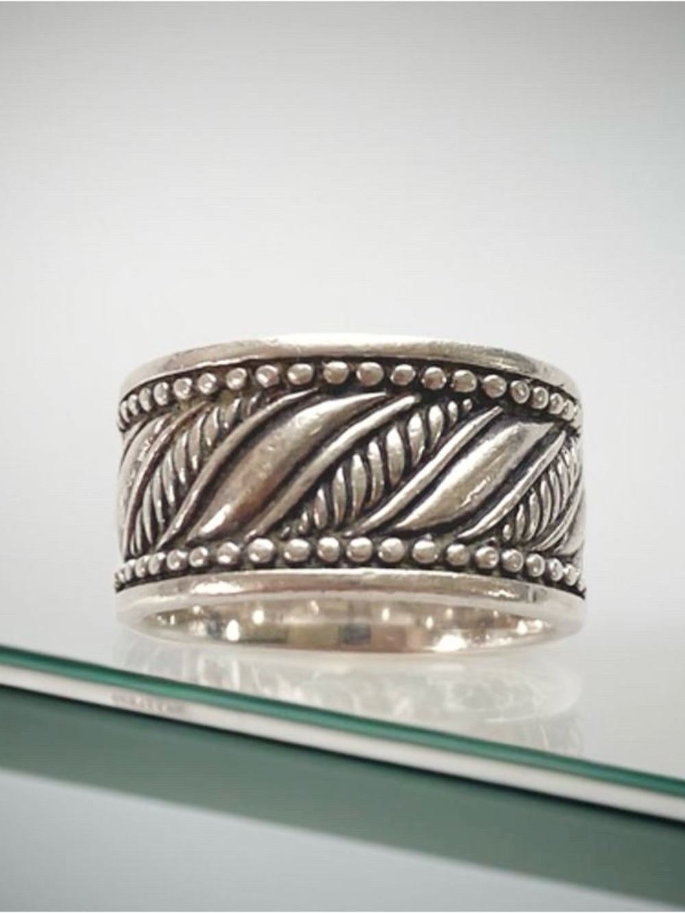 Brighton STERLING SILVER Braided Band Ring size 9